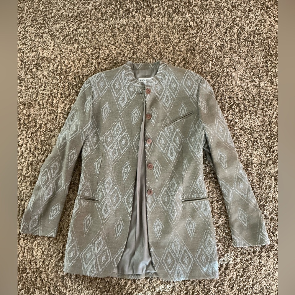 Giorgio Armani LE COLLEZIONI made in Italy blazer coat jacket button front 40 6 - Picture 6 of 15
